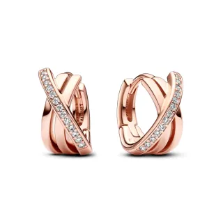【Pandora官方直營】璀璨交織耳環圈-絕版品