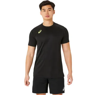 【asics 亞瑟士】短袖上衣 男女中性款 日本版 排球上衣(2053A189-001)