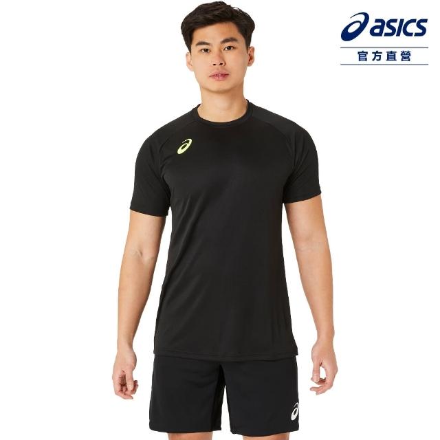 【asics 亞瑟士】短袖上衣 男女中性款 日本版 排球上衣(2053A189-001)