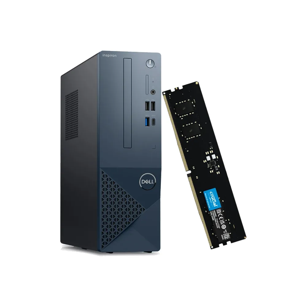 【DELL 戴爾】+8G記憶體組★i3四核桌上型電腦(Inspiron 3030S-P1308BTW/i3-14100/8G/512G SSD/W11P)