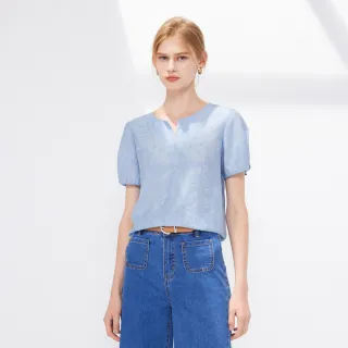 【Master Max】輕薄透氣V領變形蟲短袖上衣(8417125)