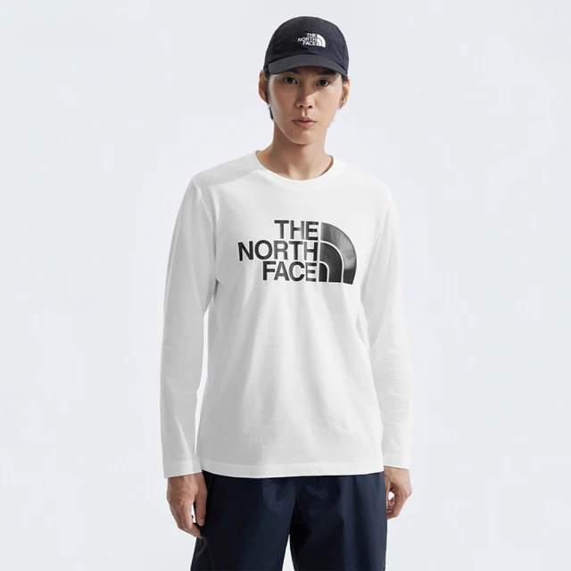 The North Face 北臉 長袖上衣 男款 運動 吸濕排汗 M FOUNDATION LOGO LS TEE 白 8AMJFN4