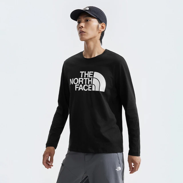 The North Face 北臉 長袖上衣 男款 運動 吸濕排汗 M FOUNDATION LOGO LS TEE 黑 8AMJJK3