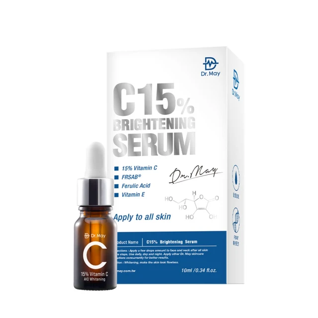 【Dr. May 美博士】專業C15%美白精華10ml(新升級維他命C15%)