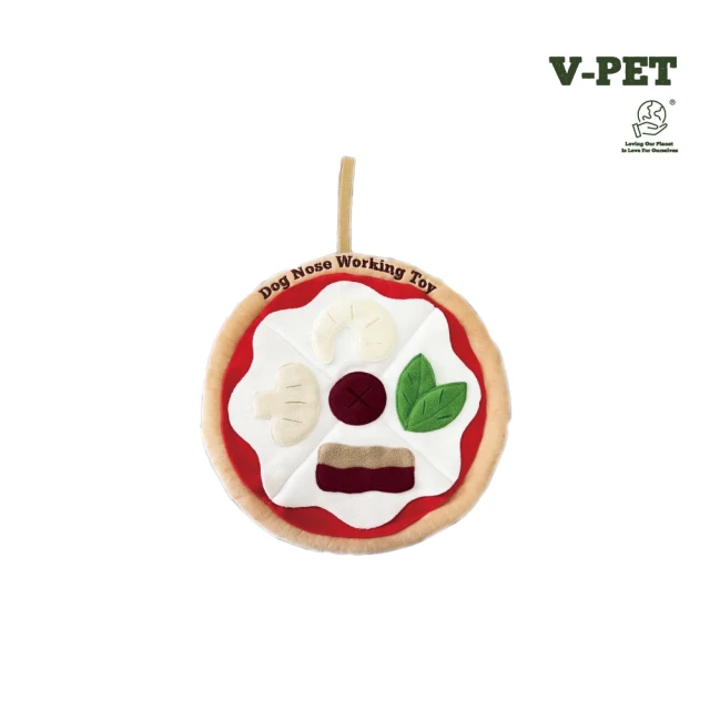 v-pet 蕈菇鮮蝦Pizza 耐咬耐磨玩具 V-PET 玩偶(狗狗玩具)