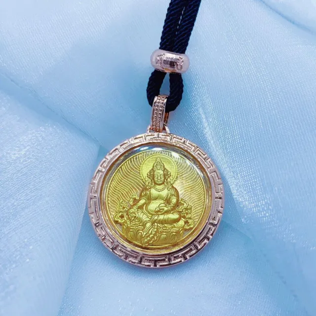【勝弘珠寶】多明尼加藍珀黃財神項鍊