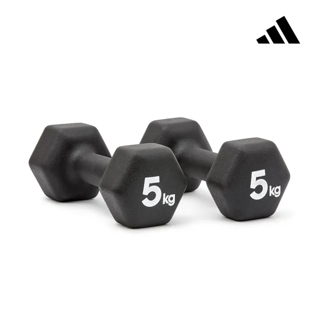 【adidas 愛迪達】六角健身啞鈴(5kg/2入)