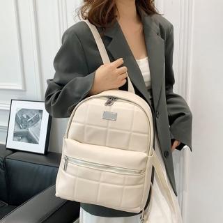 【MoonDy】包包 後揹包 可愛包包 豆腐包 小包 大容量後揹包 媽媽包 韓國後揹包 白色包包 ins包包 軟皮包包