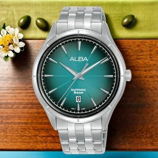 【ALBA】雅柏 綻放光芒 漸層藍綠手錶-41.5mm 母親節 送禮 禮物(AS9T71X1/VJ42-X361B)