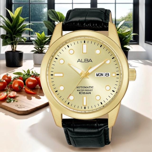 【ALBA】雅柏 Tokyo Design 香檳金機械錶-42mm 母親節 送禮 禮物(AL4662X1/Y676-X084G)