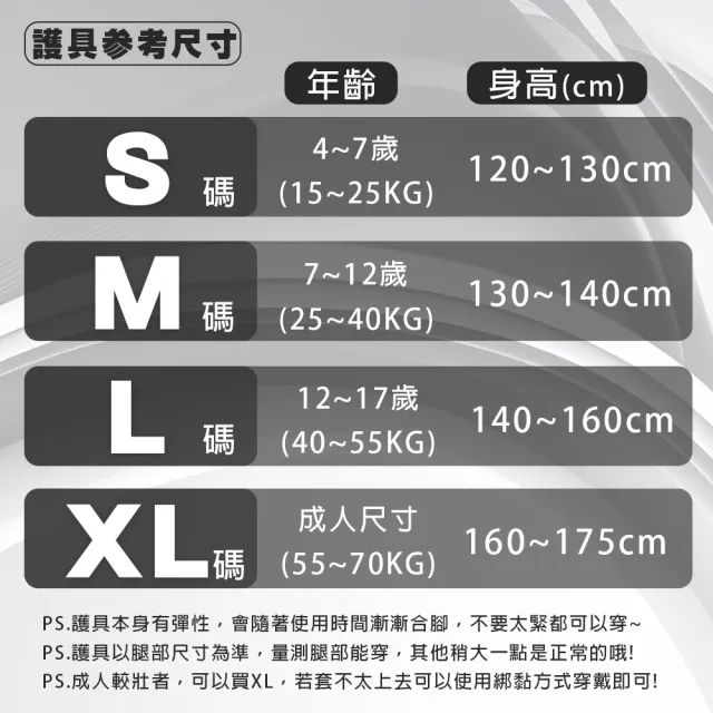 【TAS 極限運動】直排輪 6件護具組 全套護具(護具 直排輪 輪滑 滑板 護膝 護肘 護手 6件套)