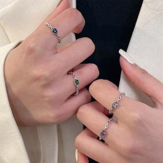 【MoonDy】包包 戒指 925純銀戒指 可調式戒指 女生戒指 方鑽戒指 戒指女生韓版 女友生日禮物 婚禮小