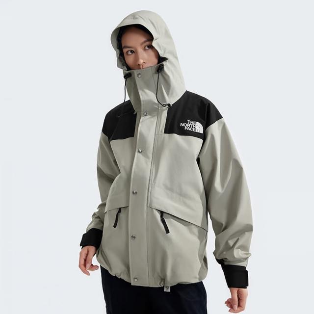 【The North Face】北臉 外套 男女款 運動連帽外套 衝鋒衣 防水 M RETRO 1986 FUTURELIGHT 灰 8AKJ5IF