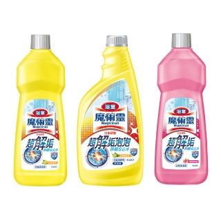 【魔術靈】浴室清潔劑更替瓶/經濟瓶 500ml(舒適檸檬/優雅玫瑰)
