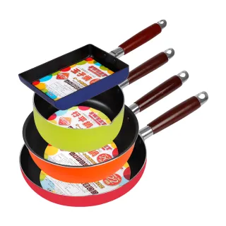 【Quasi】買一送一_彩漾輕巧不沾萬用鍋系列_IH電磁爐、瓦斯爐可用