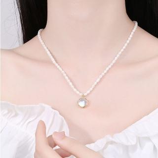 【KT DADA】項鍊 純銀項鍊 女飾品 法式項鍊 月光石項鍊 巴洛克珍珠項鍊 星星項鍊 ins項鍊 珍珠頸鏈