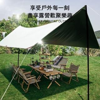 【Felsted】遮陽防水天幕帳篷 4-6人戶外野營超大天幕(戶外露營天幕 黑膠全遮光天幕 登山露營裝備)