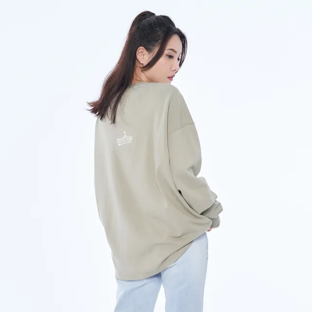 【5th STREET】女裝彩色線繡花熊寬版長袖T恤-綠色