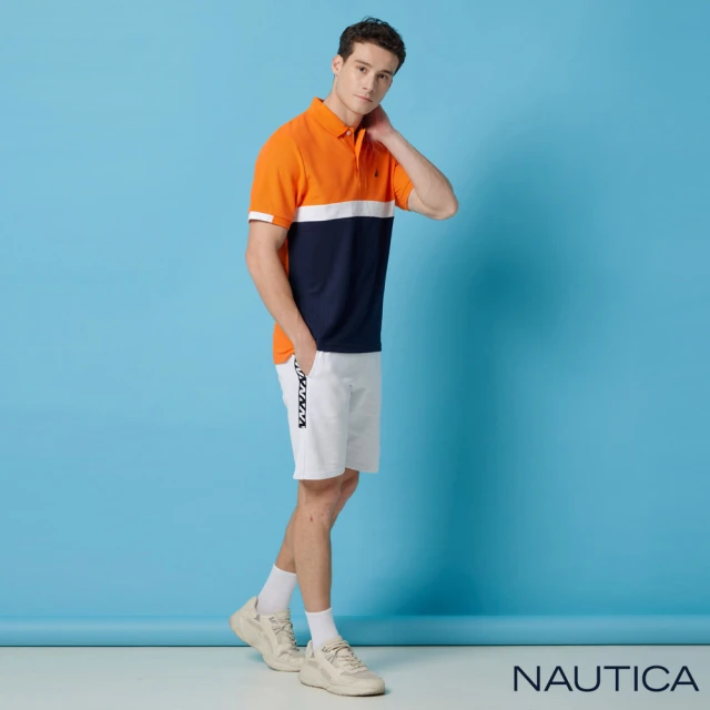 NAUTICA 男裝 品味非凡棉質短袖POLO衫(橘色)