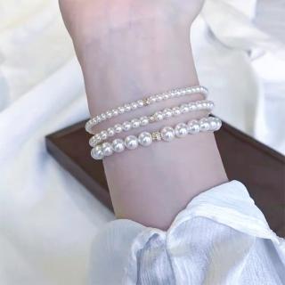【MoonDy】包包 施家珍珠 串珠手鍊 氣質手鍊 手環 手鍊 純銀手環微型手鍊 法式高階感 珍珠手鍊 送女