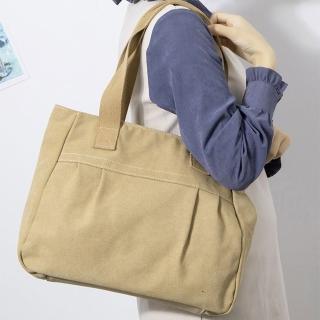 【MoonDy】包包 女生包包 肩揹包 復古包包 日系帆布包 通勤包 上班包 女生禮物 大容量托特包 手提包