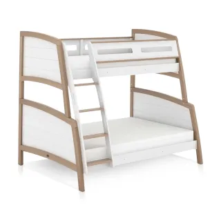 【Boori】安昇德雙層實木子母床•幅211cm-薏米白(子母床/床架)