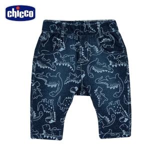 【Chicco】24SS童裝-SB 彩色恐龍-滿版恐龍彈性牛仔長褲
