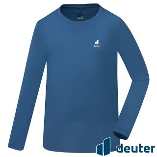 【deuter】男款長袖吸濕排汗T恤(DE-T2403M藍/抗UV防曬/透氣快乾/戶外健行/日常休閒*)