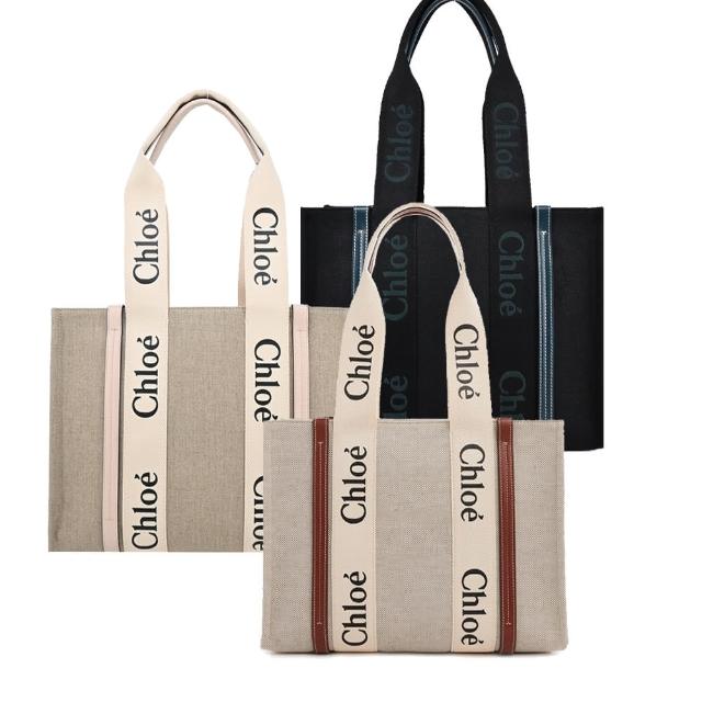 【Chloe’ 蔻依】Woody tote bag帆布托特包(中號)