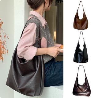 【LEESA】軟皮包包\水桶包\韓國包包\日本包包\軟皮托特包\小眾包包\單肩包\大容量包包\上班包包
