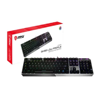 【MSI 微星】加購品 MSI VIGOR GK50 LOW PROFILE(短軸機械式鍵盤)