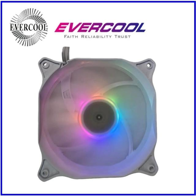 【Evercool 勁冷】EVERCOOL  DC12V  12cm主機板色控8LED ARGB風扇(DC12V 12公分 ARGB 色控 變色 PWM #散熱)