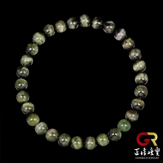 【正佳珠寶】綠碧璽 頂級貓眼碧璽 5.8-6.2mm 綠貓眼碧璽手珠｜日本彈力繩