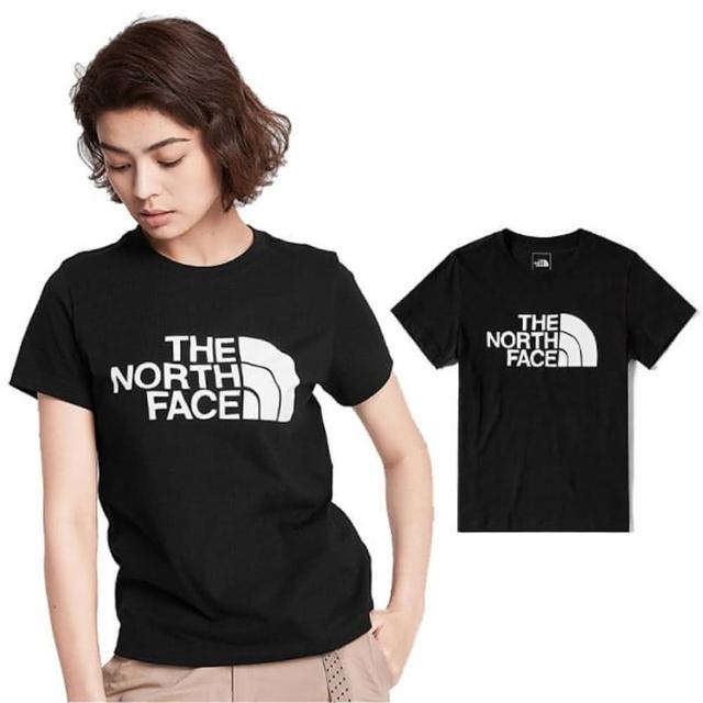 【The North Face】女 柔軟透氣棉質短袖圓領T恤.休閒運動上衣/寬鬆型剪裁(499F-JK3 黑)