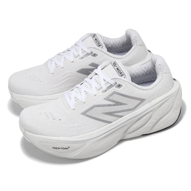 NEW BALANCE 慢跑鞋 Fresh Foam X More V5 2E 男鞋 寬楦 白 灰 厚底 運動鞋 NB(MMORLW5-2E)