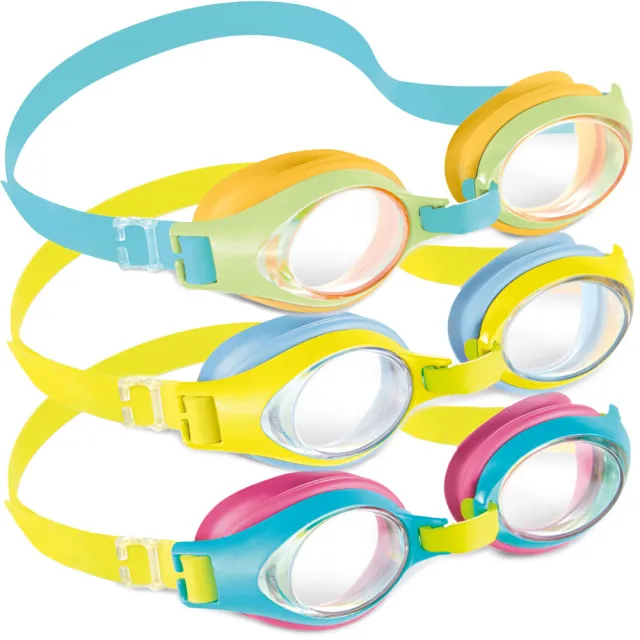【寶盒百貨】INTEX 2入 兒童泳鏡 運動潛水鏡(游泳眼鏡 防水泳鏡 護目鏡 適合 3-8 歲兒童)