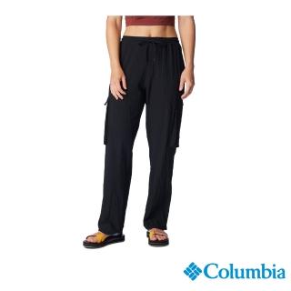 【Columbia 哥倫比亞 官方旗艦】女款-Boundless Trek™防曬UPF50防潑口袋長褲-黑色(UAR94250BK/IS)