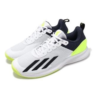 【adidas 愛迪達】網球鞋 Courtflash Speed 男鞋 灰 黑 綠 穩定 透氣 運動鞋 愛迪達(IG9539)