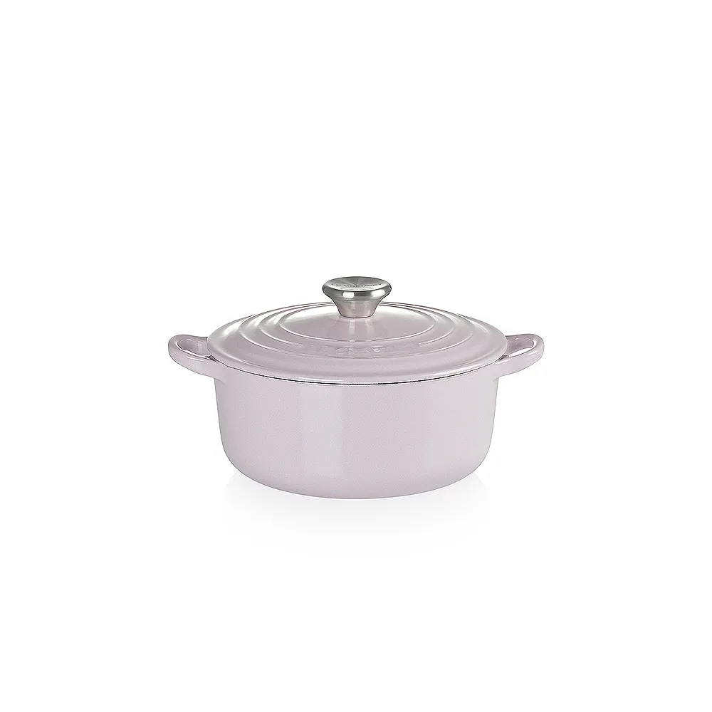 【Le Creuset】琺瑯鑄鐵鍋圓鍋20cm(薰衣草-鋼頭)