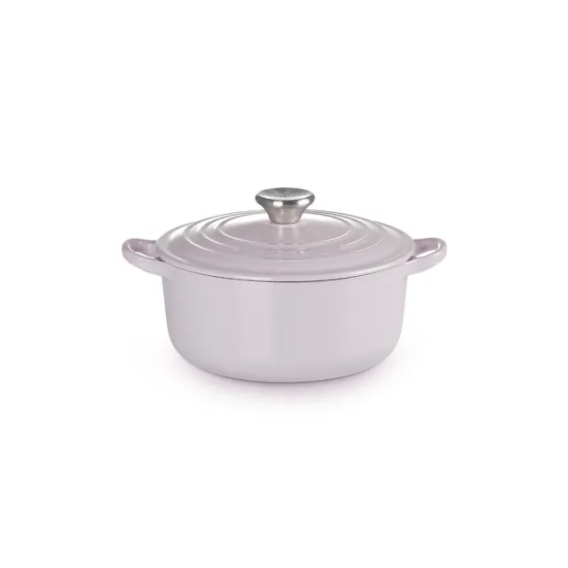 【Le Creuset】琺瑯鑄鐵鍋圓鍋20cm(薰衣草-鋼頭)