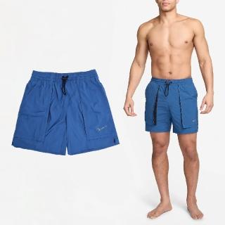 【NIKE 耐吉】短褲 Swim Volley Shorts 男款 藍 7吋 速乾 寬鬆 抽繩 海灘褲(NESSE472-417)