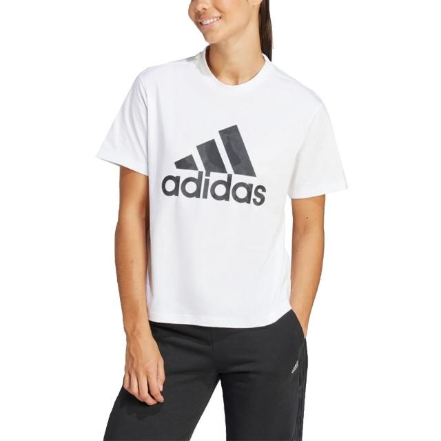 【adidas 愛迪達】圓領短袖T恤 W AOP TEE 女 - IN7314