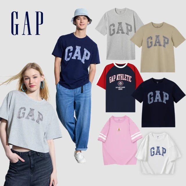 GAP 男女裝 Logo/小熊印花圓領短袖T恤-多款任選(496354&873958&466766&465581)