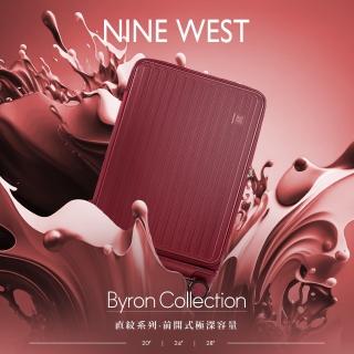 【NINE WEST】BYRON經典直條 28吋前開式防爆耐摔可擴充旅行行李箱 NW31268(紅色)