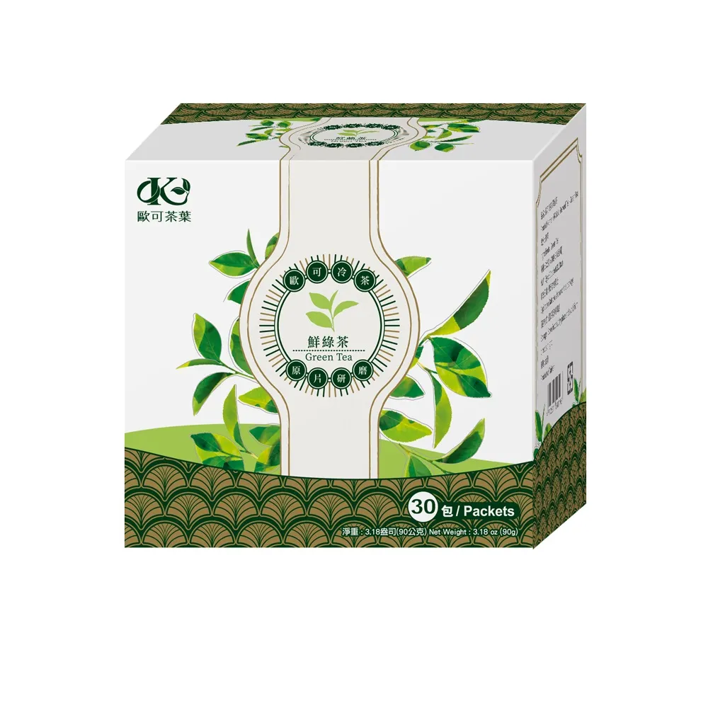 【歐可茶葉】冷泡茶-鮮綠茶x1盒(3gX30包/盒)