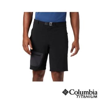 【Columbia 哥倫比亞】男款-鈦 防曬UPF50防潑短褲-黑色(UAE03160BK/IS)
