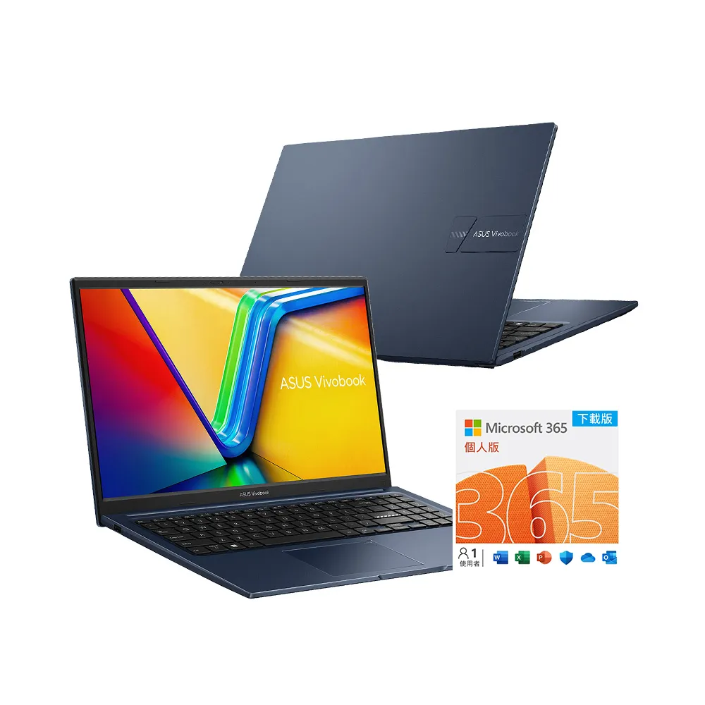 【ASUS】微軟M365一年組★15.6吋i5效能筆電(VivoBook X1504ZA/i5-1235U/8G/512G SSD/W11)