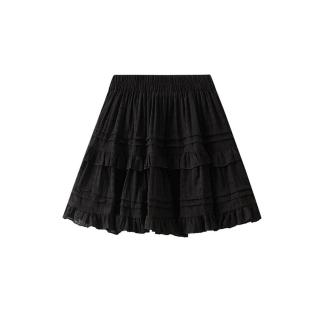 【巴黎精品】現貨+預購 網紗裙A字裙百褶裙半身裙短裙洋裝透氣休閒女裝(法式甜美蛋糕裙蓬蓬女裙子2色a1fq58)
