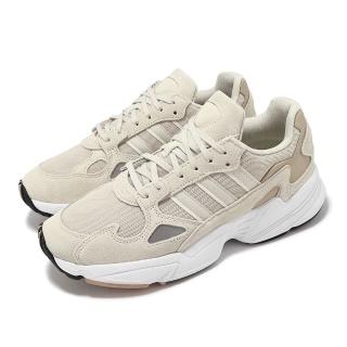 【adidas 愛迪達】休閒鞋 Falcon 女鞋 米白 老爹鞋 運動鞋 復古 麂皮 愛迪達(IG8303)