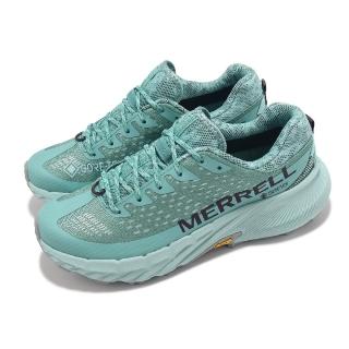 【MERRELL】越野跑鞋 Agility Peak 5 GTX 女鞋 薄荷綠 灰 防水 襪套 橡膠大底 運動鞋(ML068258)